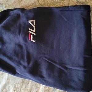 FILA Dark Blue Joggers with Logo, Unisex
